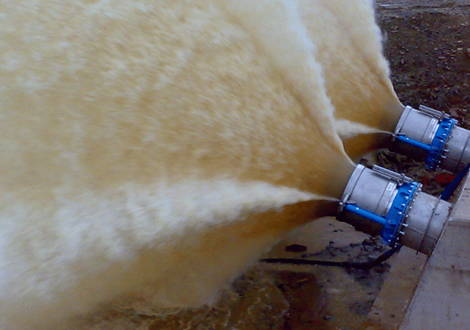 Fixed Cone Free Discharge Valves Discharge in action