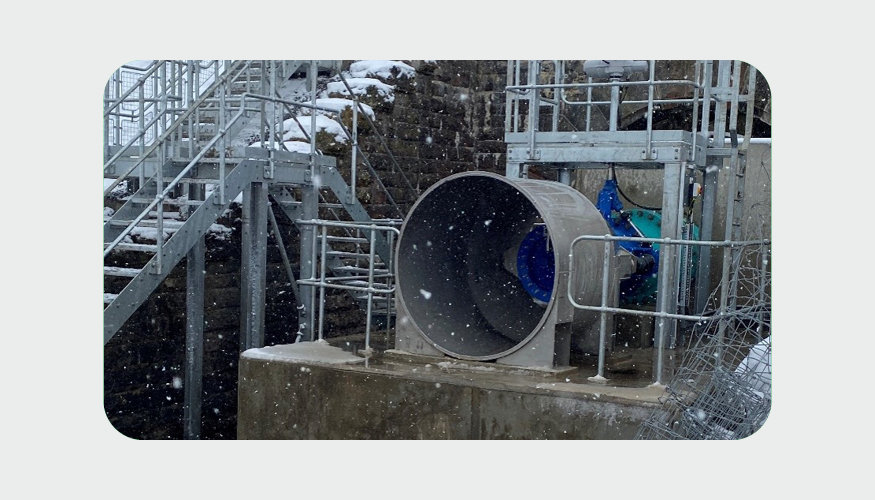 Burnhope Reservoir Free Discharge Valves installed