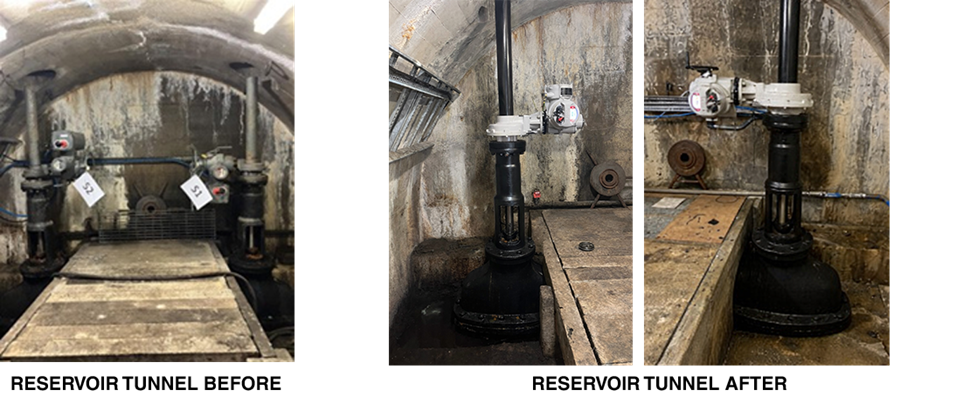 Reservoir Tunnel Before and After
