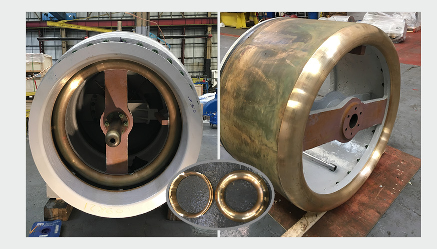 Sloy Hydro Station Refurb Valves seat rings and piston assembly