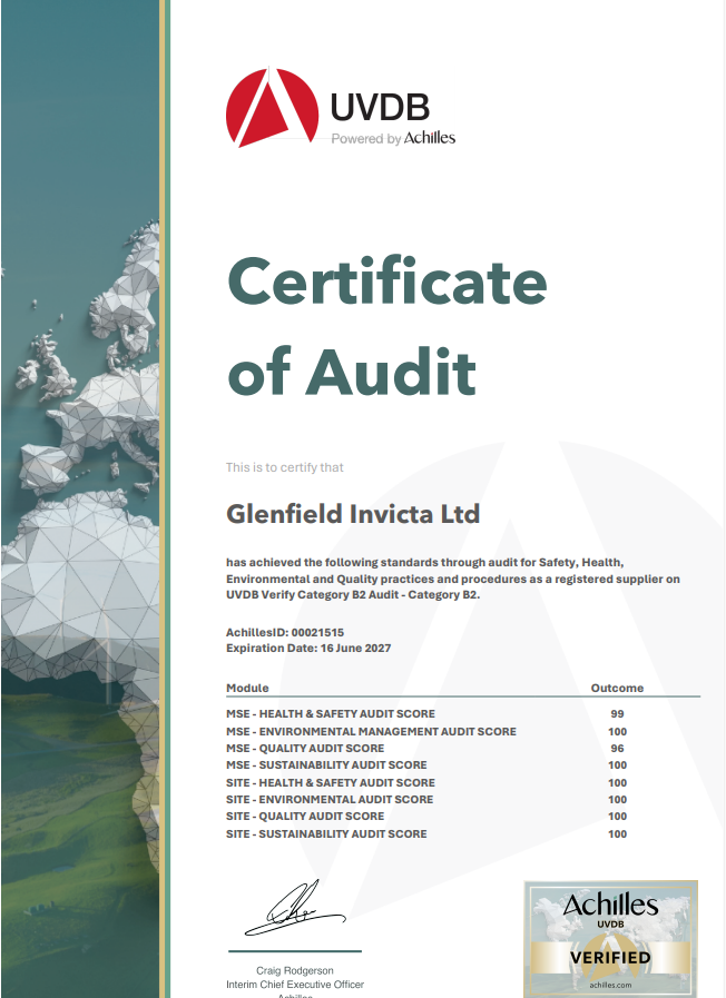 Achilles Certificate of Audit