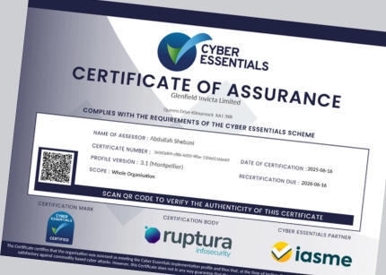 Cyber Essentials Certificate of Assurance