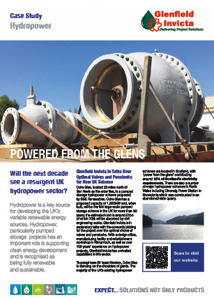 Read about the Glenfield Invicta valves and penstocks for the Coire Glas Hydropower Scheme.
