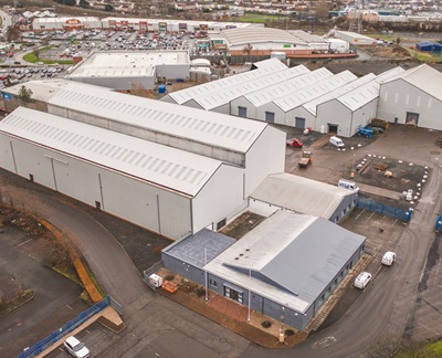 Aerial shot of Glenfield Invicta's Kilmarnock Facility