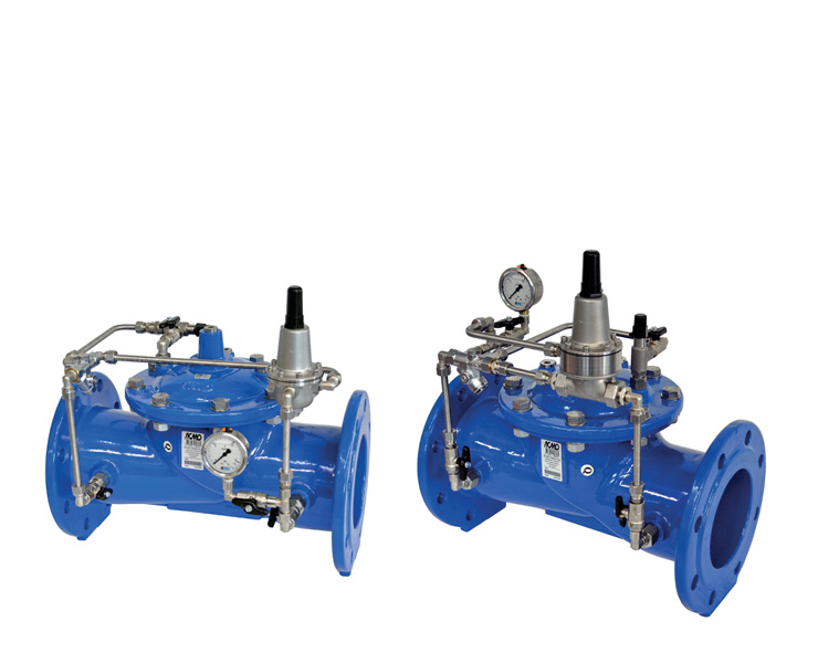 Control valves for pressure reducing and pressure sustaining